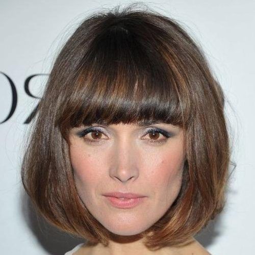 Rose Byrne Parted Blunt End Bob Hairstyles (Photo 2 of 15)