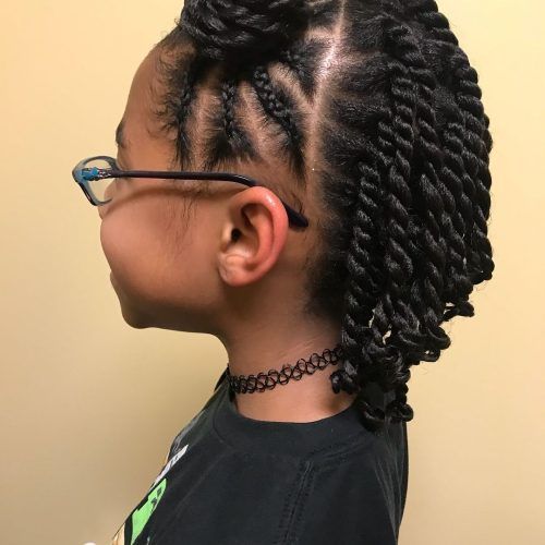 Cornrows With Artistic Beaded Twisted Bun (Photo 9 of 15)