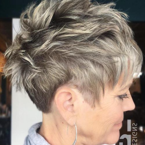 Messy Salt And Pepper Pixie Hairstyles (Photo 1 of 20)