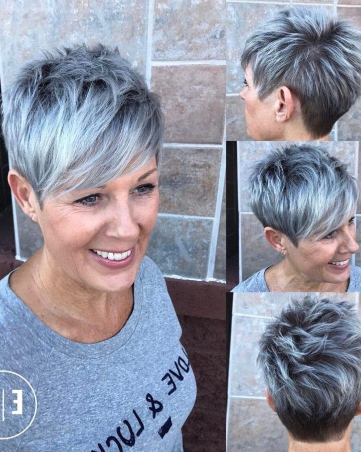 2024 Popular Spiky Gray Pixie Haircuts
