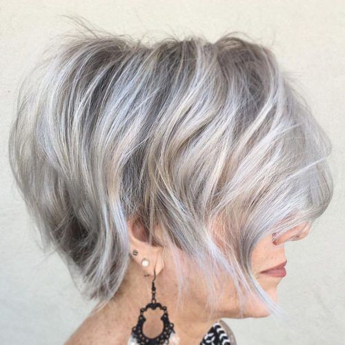 Sophisticated Wavy Ash-Blonde Pixie Bob Hairstyles (Photo 3 of 20)
