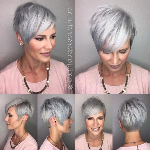 Cropped Gray Pixie Hairstyles With Swoopy Bangs (Photo 10 of 20)