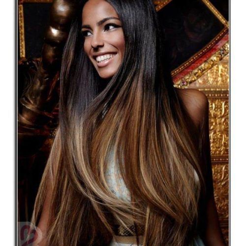 Black Hairstyles With Brown Highlights (Photo 20 of 20)
