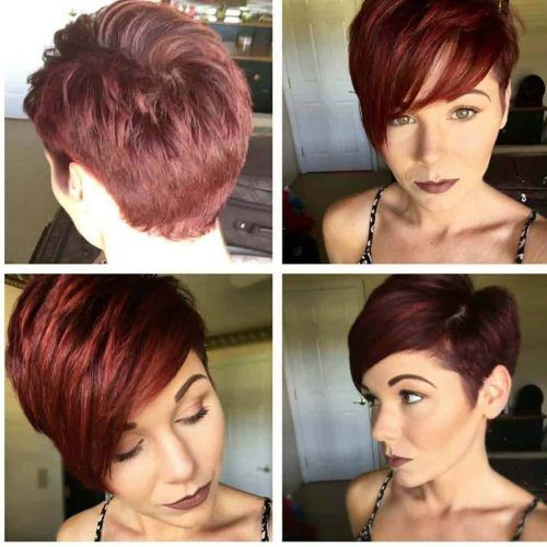 Wavy Asymmetrical Pixie Haircuts With Pastel Red (Photo 5 of 20)