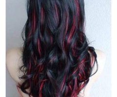 20 Inspirations Red Highlights for Type 3c Hairstyles