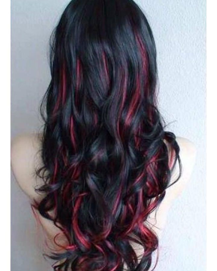 20 Inspirations Red Highlights for Type 3c Hairstyles