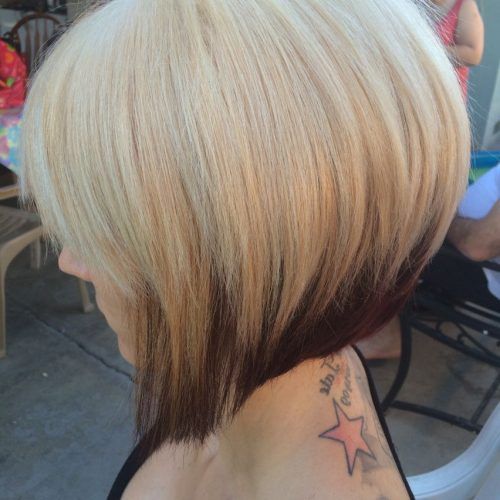 Two-Tone Stacked Pixie Bob Haircuts (Photo 7 of 20)