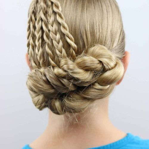 Braided And Twisted Off-Center Prom Updos (Photo 12 of 20)