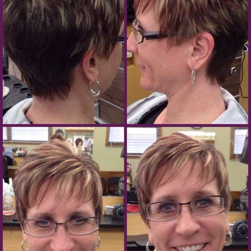 Short Ruffled Hairstyles With Blonde Highlights (Photo 18 of 20)