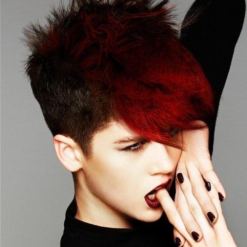 Red And Black Short Hairstyles (Photo 2 of 20)