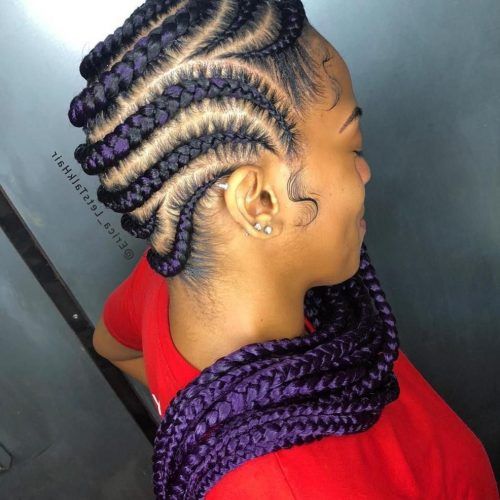 Purple Passion Chunky Braided Hairstyles (Photo 1 of 20)