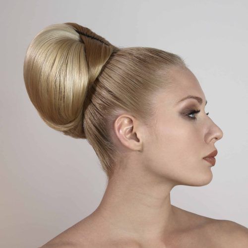 Bridal Mid-Bun Hairstyles With A Bouffant (Photo 8 of 20)