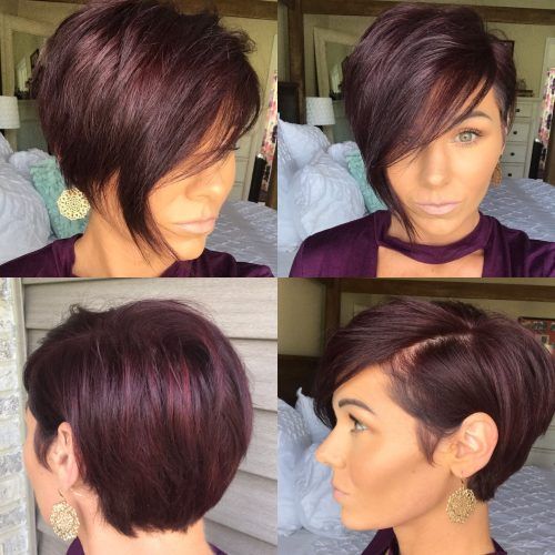 Black Choppy Pixie Hairstyles With Red Bangs (Photo 4 of 20)