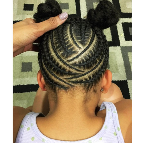 Cornrows With Artistic Beaded Twisted Bun (Photo 6 of 15)