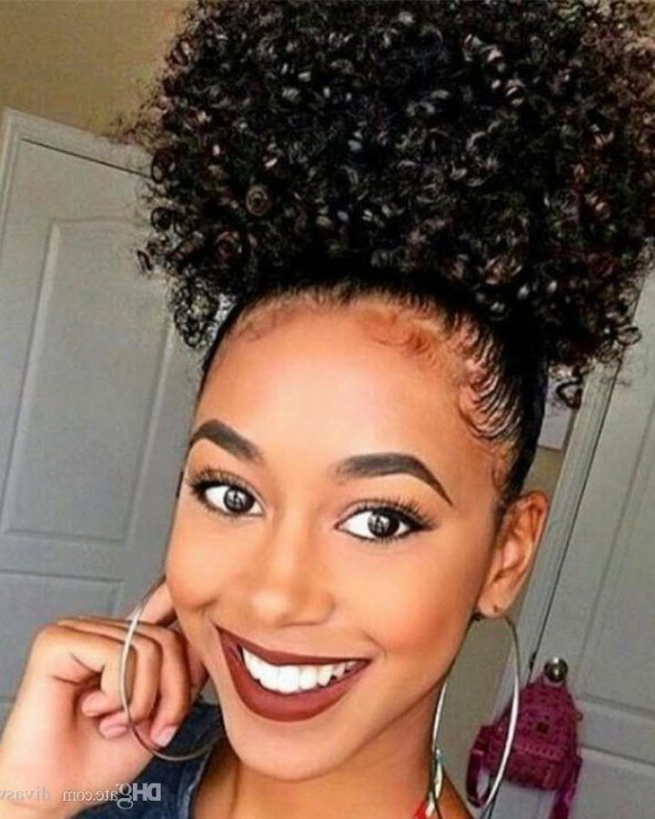 20 Best Curly Blonde Afro Puff Ponytail Hairstyles