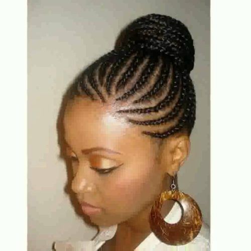 Braided Bun Updo African American Hairstyles (Photo 7 of 15)