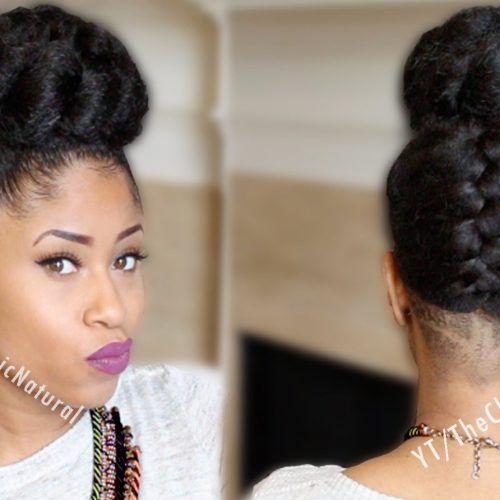 Braided Bun Updo African American Hairstyles (Photo 1 of 15)