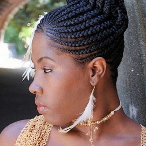 African Braids Updo Hairstyles (Photo 8 of 15)