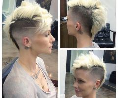 20 Best Platinum Mohawk Hairstyles with Geometric Designs