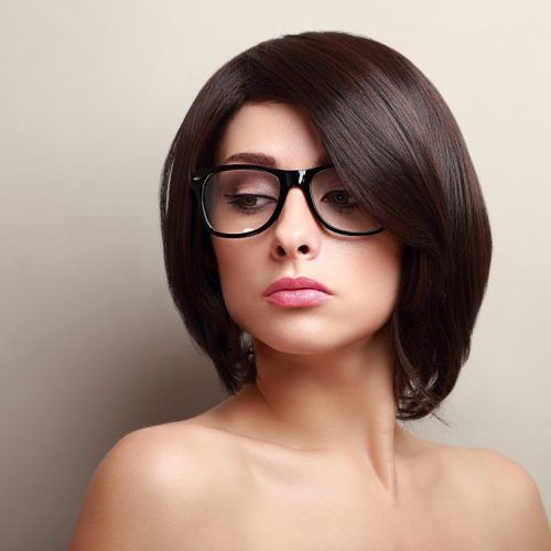 Medium Haircuts For Women With Glasses (Photo 10 of 20)