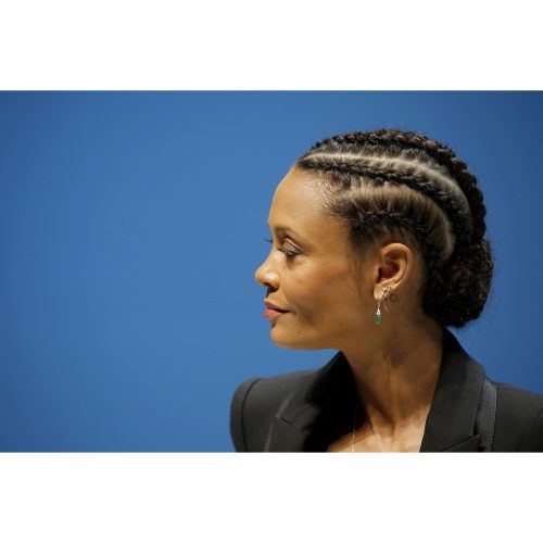 Blue And Black Cornrows Braid Hairstyles (Photo 18 of 20)