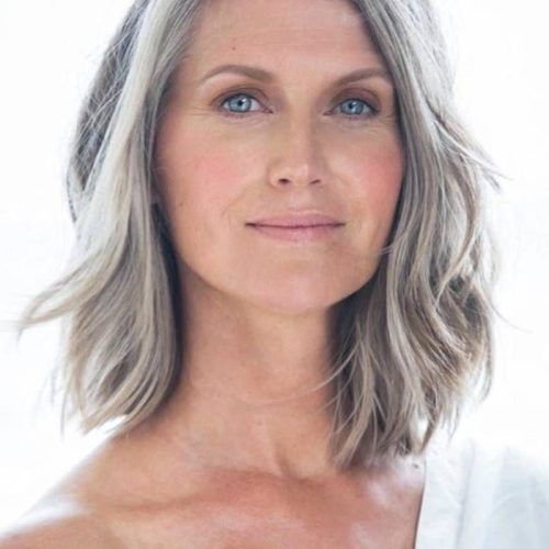 Medium Haircuts For Grey Haired Woman (Photo 1 of 20)