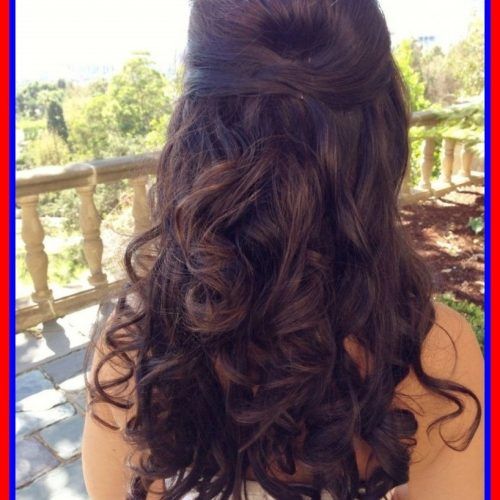 Half Up Wedding Hairstyles Long Curly Hair (Photo 14 of 15)