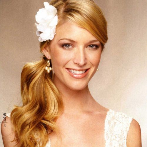 Wedding Hairstyles For Medium Length Hair With Side Ponytail (Photo 4 of 15)