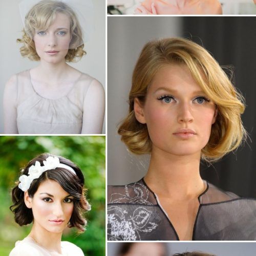 Short Wedding Hairstyles With Vintage Curls (Photo 8 of 20)