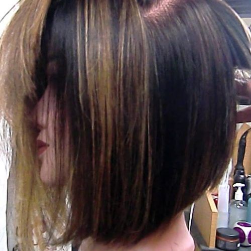 Long Angled Bob Hairstyles With Chopped Layers (Photo 9 of 20)