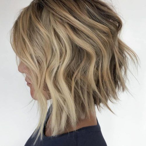 White-Blonde Curly Layered Bob Hairstyles (Photo 6 of 20)