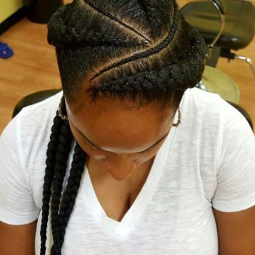 Angled Cornrows Hairstyles With Braided Parts (Photo 5 of 20)