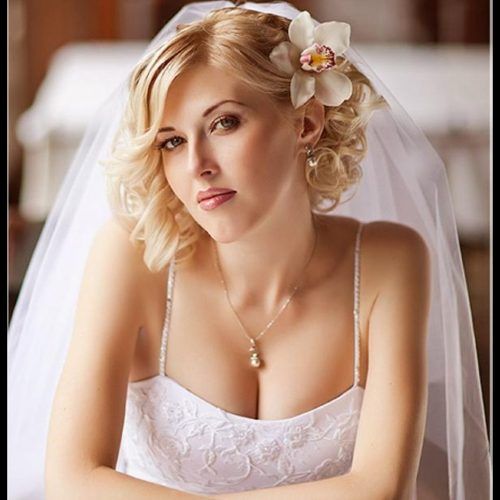 Wedding Hairstyles For Short Hair With Veil (Photo 13 of 15)