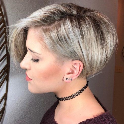 Ash Blonde Balayage For Short Stacked Bob Hairstyles (Photo 18 of 20)