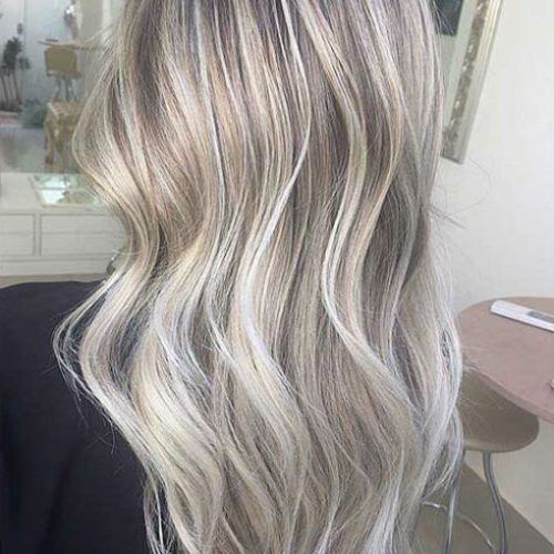 Ash Blonde Balayage Ombre On Dark Hairstyles (Photo 17 of 20)