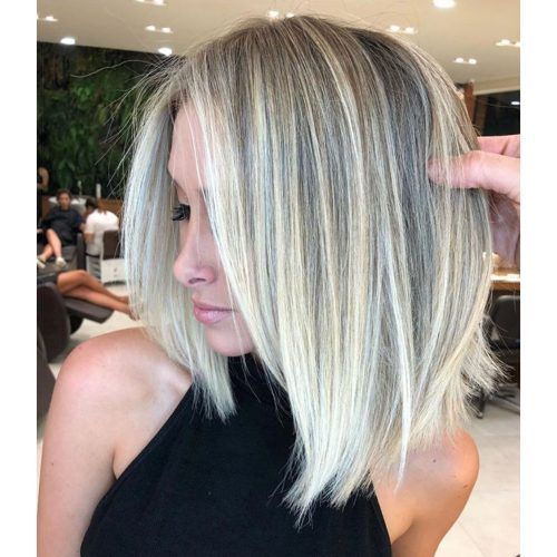 Lob Haircuts With Ash Blonde Highlights (Photo 10 of 20)