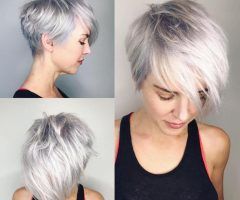 20 Best Collection of Asymmetrical Silver Pixie Hairstyles