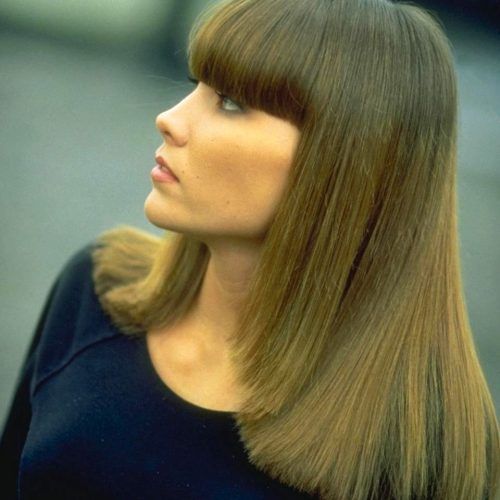 Long Hair And Blunt Bangs Hairstyles (Photo 3 of 20)
