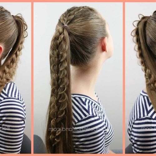 High Braided Pony Hairstyles With Peek-A-Boo Bangs (Photo 11 of 20)