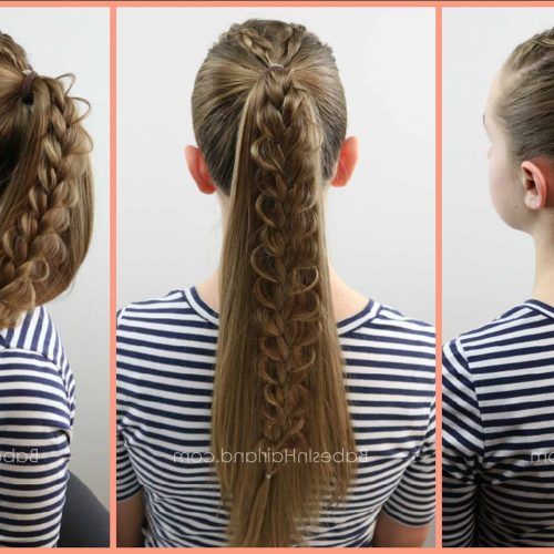 French Pull Back Braids Into Ponytail (Photo 12 of 15)