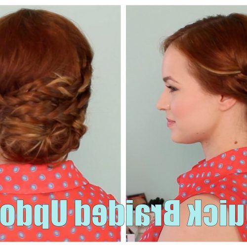 Quick Braided Updo Hairstyles (Photo 3 of 15)