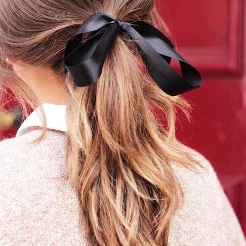 Black Bow Ponytail Hairstyles (Photo 1 of 20)