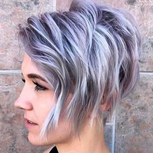 Asymmetrical Silver Pixie Hairstyles (Photo 14 of 20)