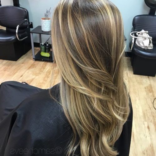 Brunette Hairstyles With Dirty Blonde Ends (Photo 12 of 20)