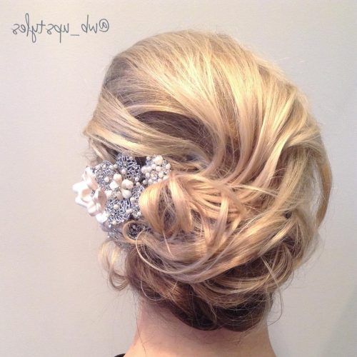 Teased Wedding Hairstyles With Embellishment (Photo 18 of 20)