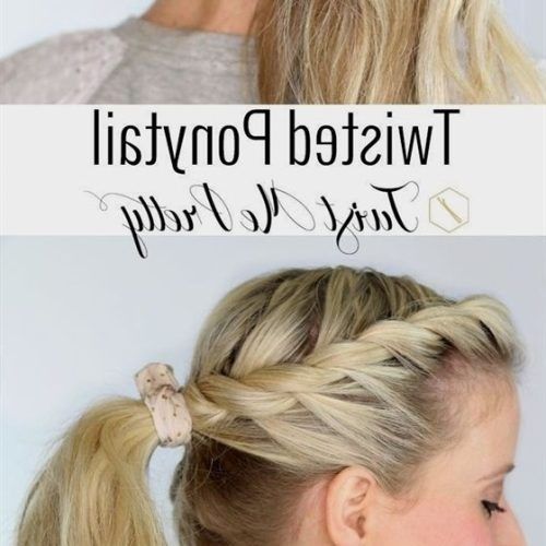 Twisted And Pinned Blonde Ponytails (Photo 19 of 20)
