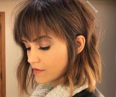 20 Collection of Wispy Bob Hairstyles with Long Bangs