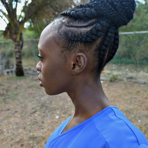 Big Updo Cornrows Hairstyles (Photo 4 of 15)