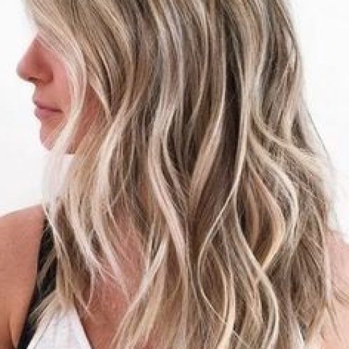 Icy Blonde Beach Waves Haircuts (Photo 17 of 20)