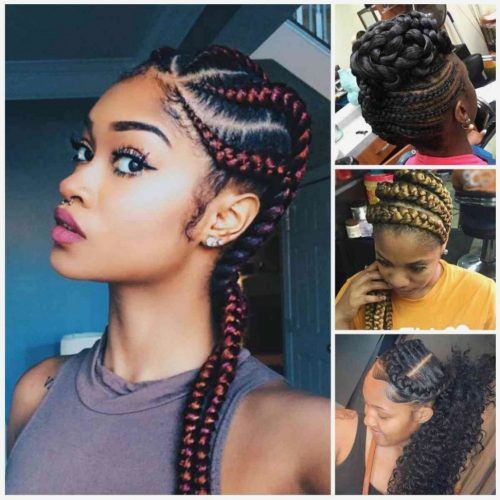 Cornrow Updo Hairstyles With Weave (Photo 7 of 15)